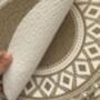 Round Placemats, Boho Print Cotton Coffee Table Mat, thumbnail 5 of 12