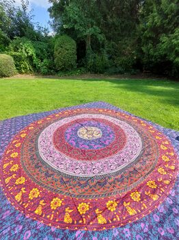 Large Mandala Picnic Blanket, 9 of 12