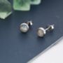Sterling Silver Rose Cut Labradorite Stud Earrings, thumbnail 2 of 12