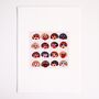 Art Giclee Print Of Girls With Bob Hairstyles, thumbnail 3 of 3