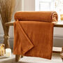 Snuggle Touch Supersoft Orange Fleece Cozy Throw, thumbnail 1 of 2