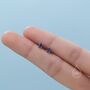 Sterling Silver Sapphire Blue Cz Internally Threaded Earrings, thumbnail 3 of 11