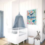 Personalised Blue Sea Life Name Print | Under The Sea Nursery Wall Art | Ocean Baby Gift, thumbnail 4 of 7