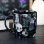 Gothic Skull Print Mug – Spooky Coffee And Tea Cup, thumbnail 1 of 3