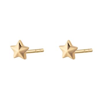 Faceted Star Stud Earrings, Silver Or Gold Plated, 6 of 7