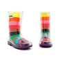 Squelch Transparent Wellies And Three Sock Set Stripe, thumbnail 6 of 7