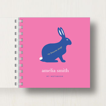Personalised Kid's Rabbit Small Notebook, 6 of 9