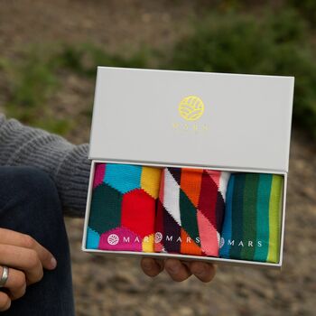 Three Pack Founders Edition Socks With Gift Box, 2 of 8