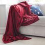 Personalised Ruby Red Blanket With Your Own Text, thumbnail 7 of 7