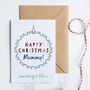 Personalised Mummy Christmas Card With Garland, thumbnail 2 of 3