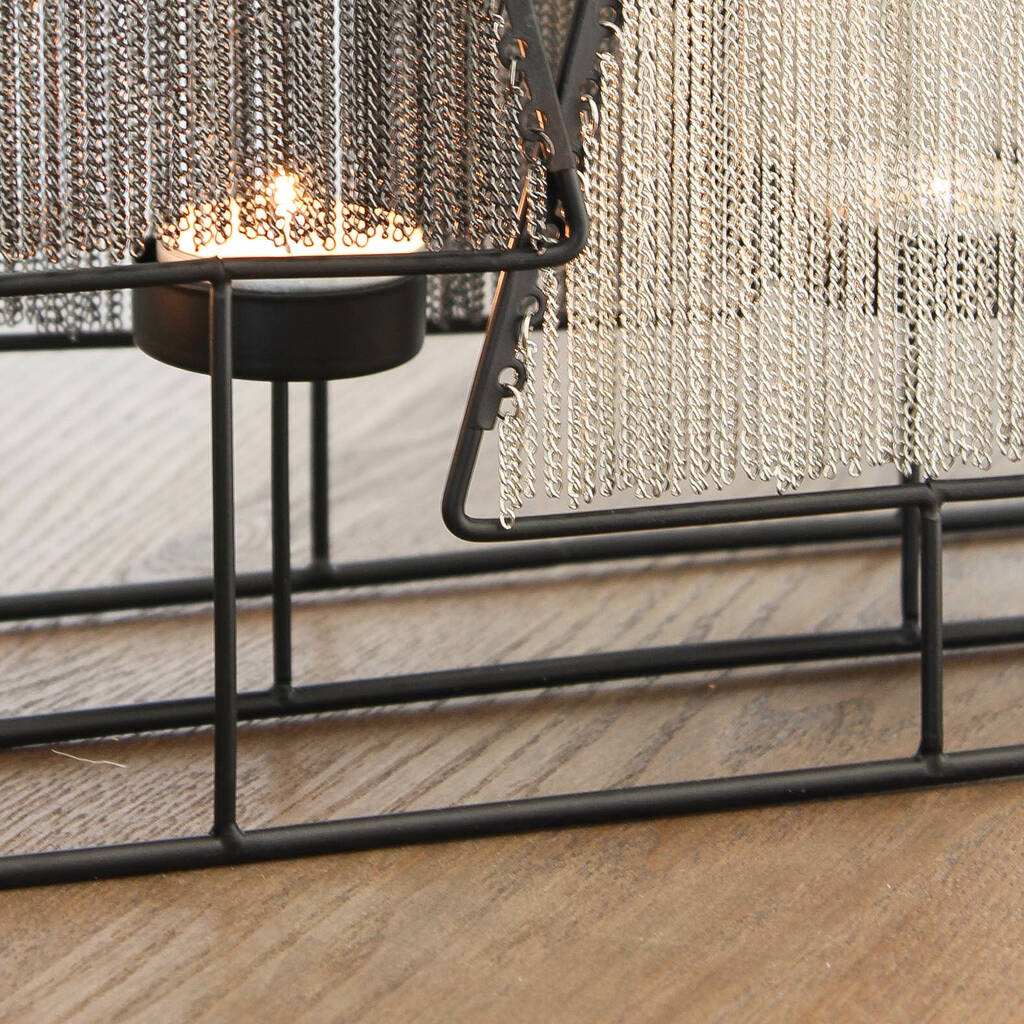 black metal tree tea light holder by marquis & dawe