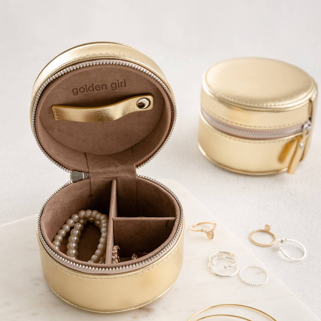 Round Travel Jewellery Box For Her By TwentySeven