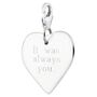 Engraved Sterling Silver Large Heart Charm, thumbnail 4 of 6