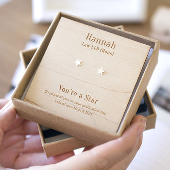 Personalised Graduation 'You're A Star' Stud Earrings, 2 of 9