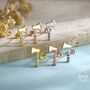 Sterling Silver Viking Axe Stud Earrings, thumbnail 6 of 11