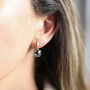 Iseo Gemstone And Brushed Gold Plated Earrings, thumbnail 11 of 12