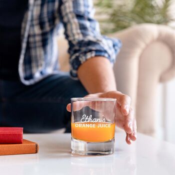 Personalised Engraved Glass Tumbler, Custom Cocktail Glass Gift For Friends, 7 of 9