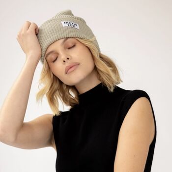 Recycled Bottle Beanie Artic Grey, 4 of 5