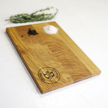 Personalised Classic Oak Chopping Board, 4 of 5