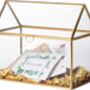 Gold Glass House Shaped Box With Lid, thumbnail 4 of 6
