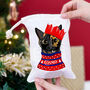 Personalised Party Cat Christmas Treat Gift Bag, thumbnail 3 of 4