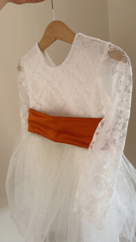 Long Sleeve Lace Sparkly Tutu Dress, 2 of 12