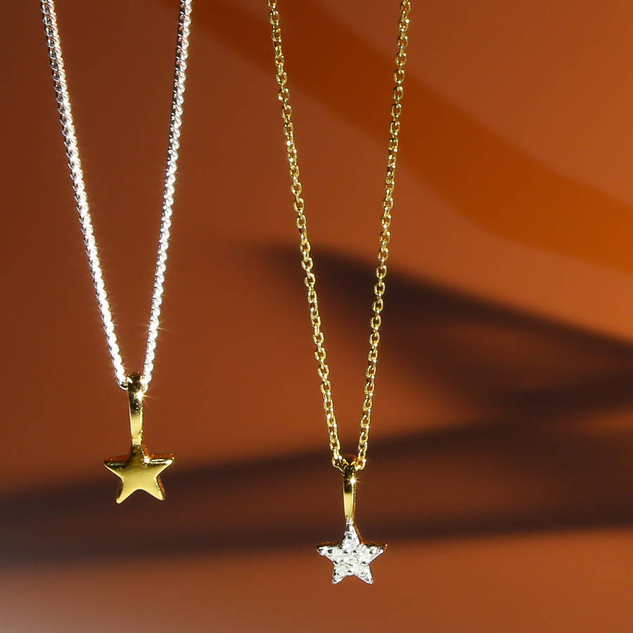 18ct Gold Vermeil Star Necklace By Argent of London ...