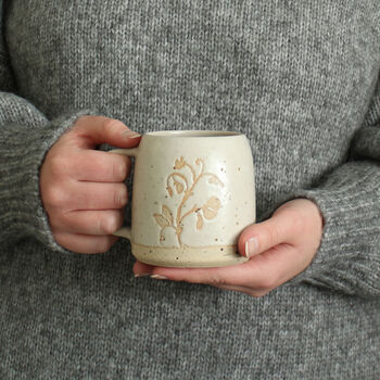 Sweet Pea Flower Ceramic Mug, 3 of 4