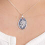 Sterling Silver January Birth Flower Necklace, thumbnail 1 of 10