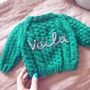 Personalised Cable Knit Embroidered Children's Cardigan, thumbnail 4 of 12