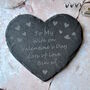 Personalised Heart Valentine Slate Coaster, thumbnail 2 of 2