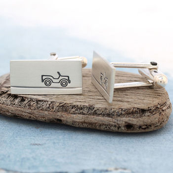 Sterling Silver Car Cufflinks. Gift For Dad, 7 of 8