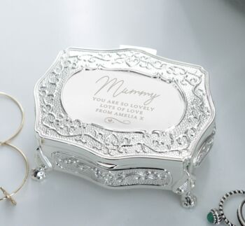 Personalised Small Antique Style Trinket Box, 3 of 4