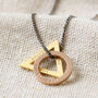 Men's Personalised Double Geometric Pendant Necklace, thumbnail 6 of 8