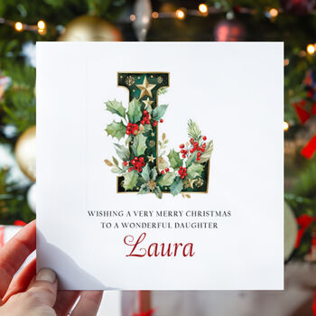 Christmas Monogram Card, 2 of 4