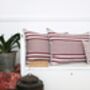 Super Stripe French Raspberry Cushion, thumbnail 1 of 4