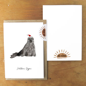 Christmas Grey Seal Greetings Card, 5 of 6