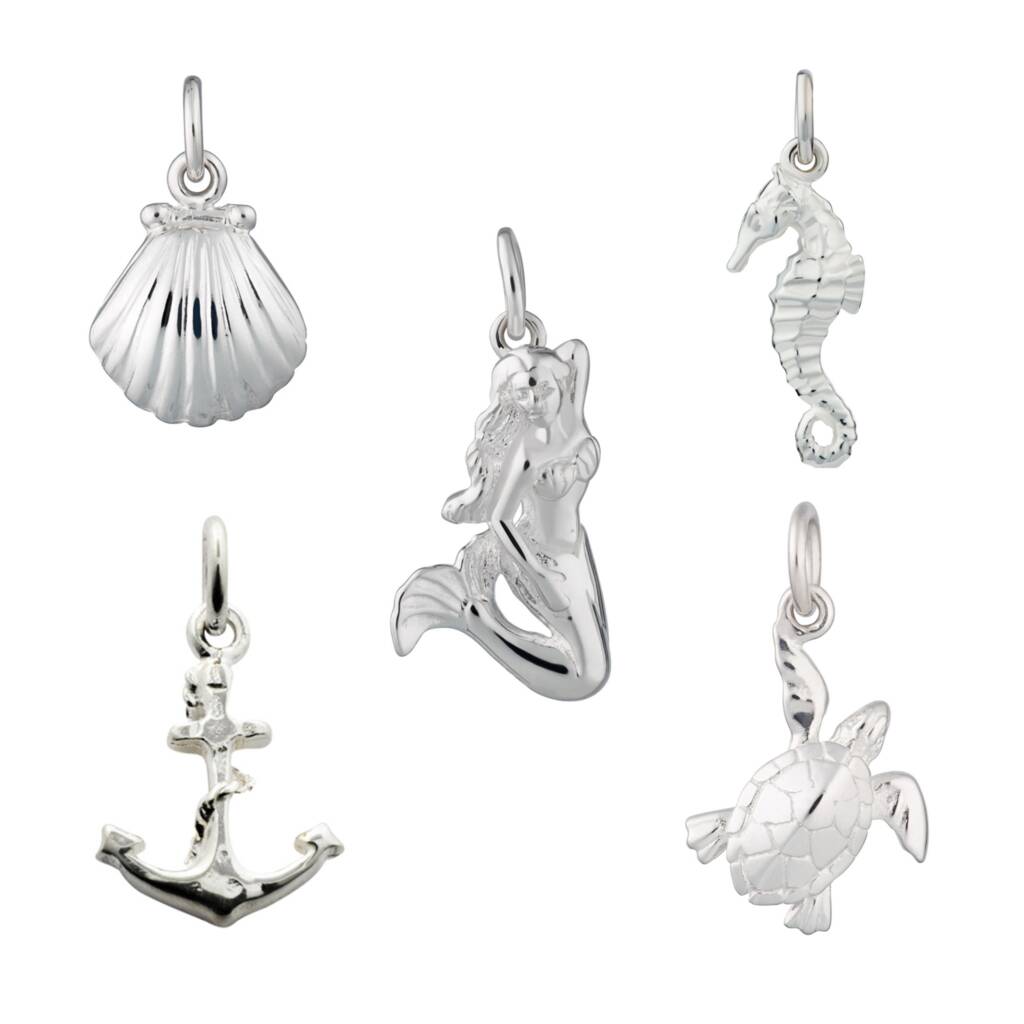 Nautical Charm Necklace In Silver Or Gold By Lily Charmed