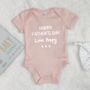 Personalised Happy Fathers Day Babygrow, thumbnail 1 of 8