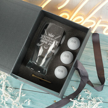 Birdie Juice Pint Glass And Golf Balls Gift Set, 4 of 5