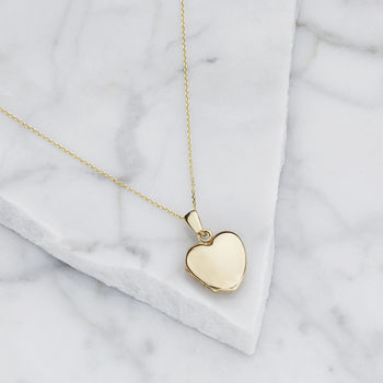Small Solid Gold Or Silver Heart Locket Necklace, 3 of 12