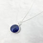 925 Sterling Silver Blue Sapphire September Necklace, thumbnail 1 of 3