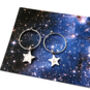 Personalised Sterling Silver Initial Star Hoop Earrings, thumbnail 8 of 9