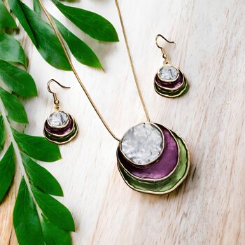 Boho Three Layer Earrings And Necklace Gift Set, 5 of 6