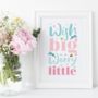 Wish Big Worry Little, Pastel And Gold Foil Print, thumbnail 2 of 2