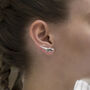 Sterling Silver Shooting Star Ear Climbers, thumbnail 1 of 3