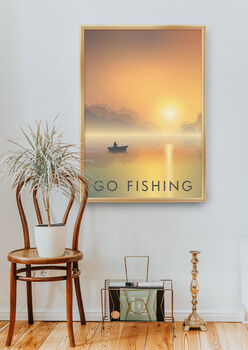 Go Fishing Travel Poster Art Print, 5 of 8
