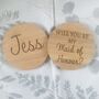 'Will You Be My Maid Of Honour?' Wooden Keepsake, thumbnail 1 of 4
