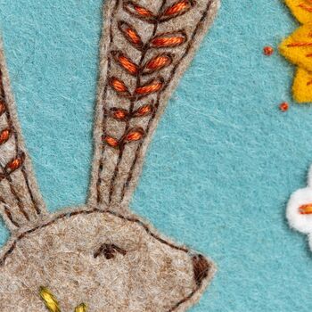 Wild Hare Felt Appliqué Hoop Kit, 2 of 7