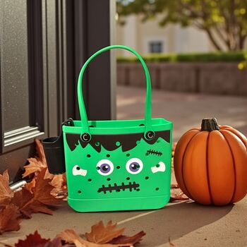 Halloween Croc Style Trick Or Treat Tote Bags And Charms, 4 of 8